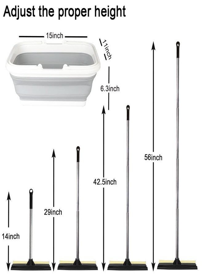 Dodifker Window Cleaning Kit, Squeegee with Bucket for Windshield Cleaning, Bathroom, Shower Doors, Mirrors, Tiles, and Car Windows (Grey) - Image 2
